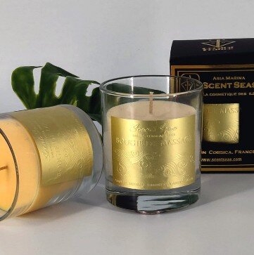 bougie hydratante corps et cheveux